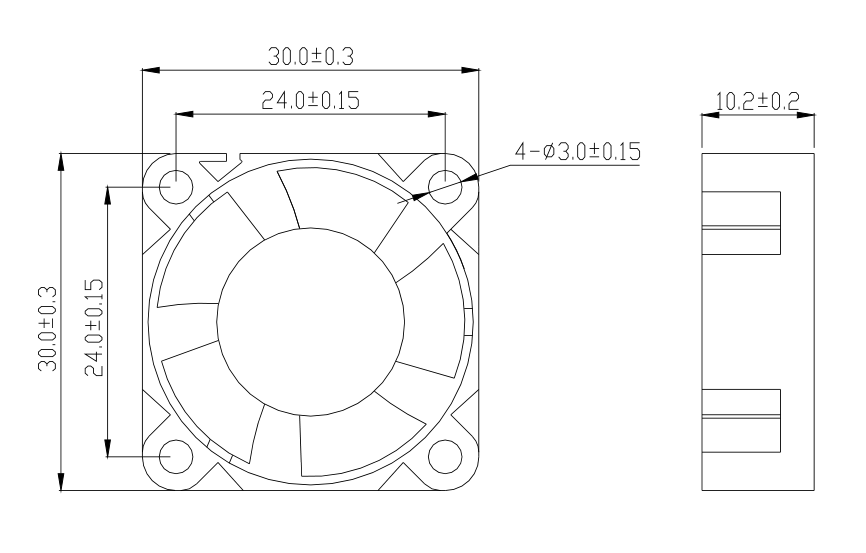 dc 12v 3010 cooling axial fan  (图2)