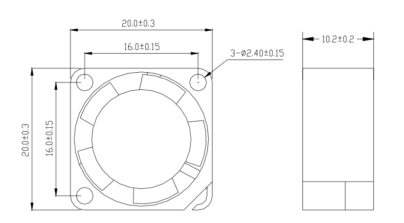 5V 2010mm small dc fan  (图2)