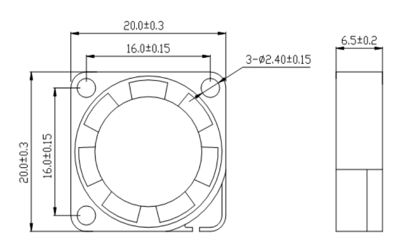 DC 2006mm small quiet fan (图2)